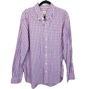 Vintage Gitman Bros Mens Check Dress Shirt Sz XL Oxford Button Down Career Work